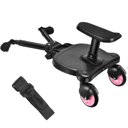 Universal Stroller Step Board Adapter – Seat for Second Child, Jogger, Twin Stroller, Scooter & Baby Pram Hitch Accessory