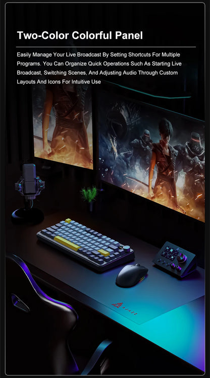 Ajazz AKP03E Desktop Helper Console – Programmable Macro Mini Keyboard with Custom Buttons for Multi-Scenario Use
