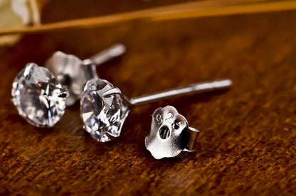 925 Sterling Silver Zircon Stud Earrings – Crystal Cubic Zirconia Channel Set Earrings for Women | Elegant Fine Jewelry Gift