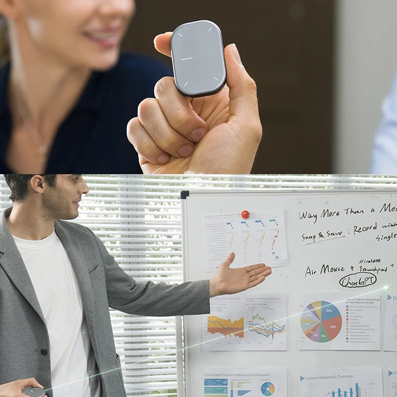 Cheerdots 2 Detachable Air Mouse – Wireless Touchpad, Laser AI Recording, ChatGPT Mobile Presenter & Remote Control