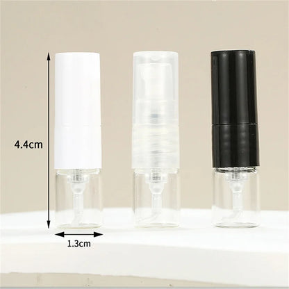 20/50/100/200pcs 1ML Portable Glass Spray Bottles | Refillable Perfume Sample Dispenser