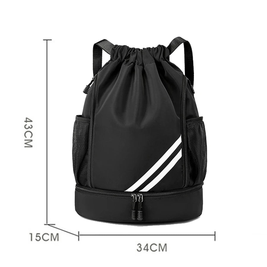 Fitness & Sports Backpack | Gym Bag for Women & Men, Basketball, Soccer, Football Storage with Drawstring Training Knapsack