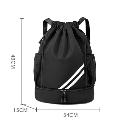 Fitness & Sports Backpack | Gym Bag for Women & Men, Basketball, Soccer, Football Storage with Drawstring Training Knapsack