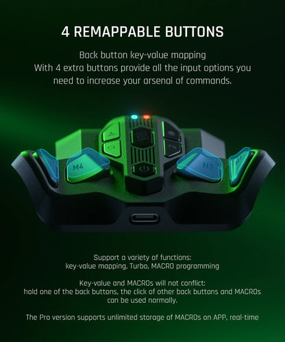 BIGBIG WON ARMOR-X Pro Rear Paddle Adapter – Back Button Attachment & Extension Keys for Xbox Series X/S Controller & NS Switch