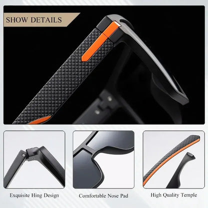 CRIXALIS Polarized Fashion Sunglasses for Men and Women - Square Oversized, Anti-Glare UV400 Protection, Driver Mirror Sun Glasses