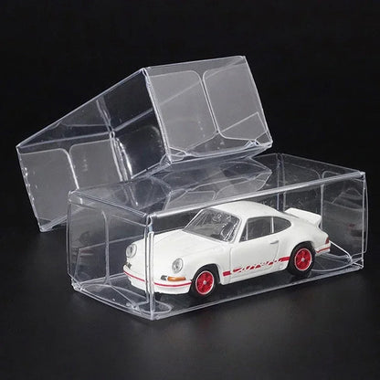 10/20/30/50/100pcs PVC Display Boxes — 1/64 Scale Car Model Toy Transparent Dustproof Exhibition Box for Collection & Gift Packaging
