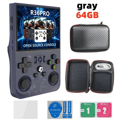 Open Source R36 PRO Retro Handheld Game Console 3.5" IPS Screen Linux Portable Player with 128GB Games