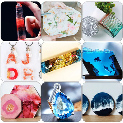 500/1000ml AB Epoxy Resin Glue Set – 1:1 High Adhesive Crystal Clear Resin for Jewelry Making & DIY Crafts