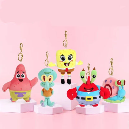 Anime Spongebob SquarePants Plush Toys – Patrick, Squidward, Mr. Krabs & Gary Stuffed Cartoon Toys, Birthday Gift for Kids