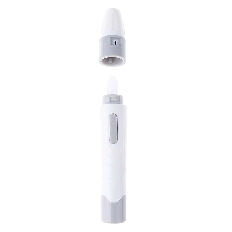 Lancet Pen Lancing Device for Diabetics – Adjustable Depth Blood Sampling Tool for Safe and Easy Glucose Testing