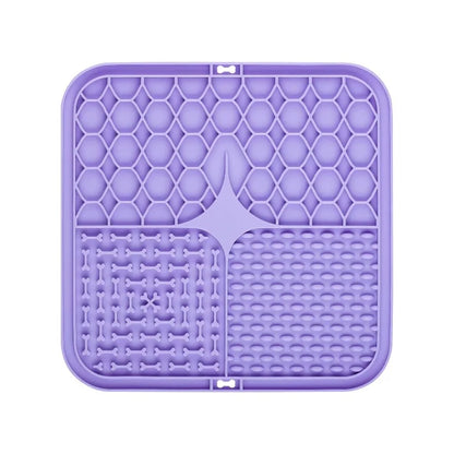 Pet Lick Silicone Mat for Dogs – Slow Feeder Plate, Dog Training Food Sucker, Bathing Distraction & Feeding Supplies