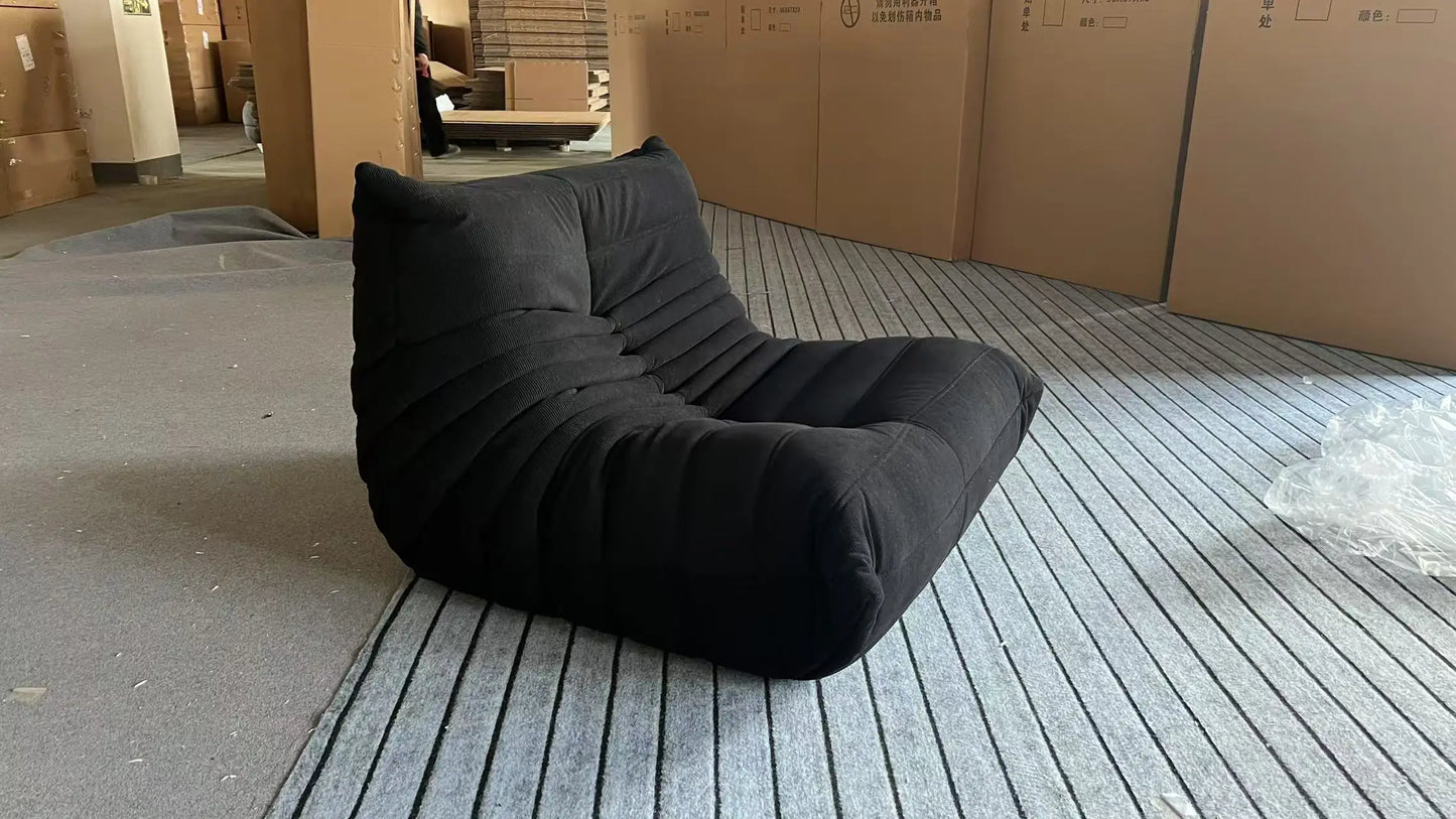 Caterpillar Single Sofa Chair – Cozy Tatami Lounge Chair for Living Room, Bedroom, Balcony, Reading, and Leisure