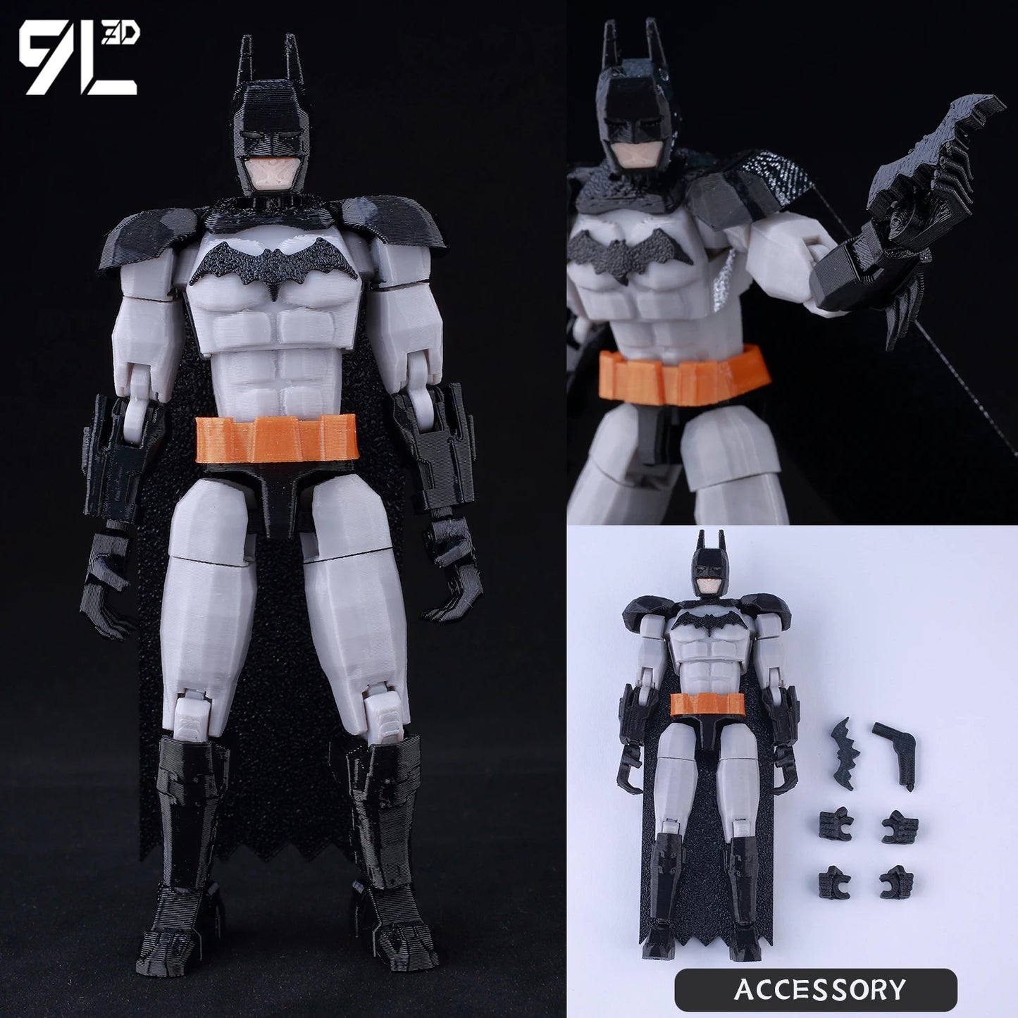 9L3D Superman & Batman Action Figures – Multi-Jointed Poseable LUCKY13 Titan13 Collectible Hero Toys