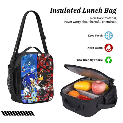 3-Piece Student Backpack Set - Cartoon School Bag with Lunch Bag and Pencil Case