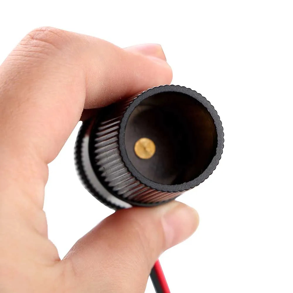 12V 15A Car Battery Terminal Clamp – Female Socket Plug, Cigarette Lighter Power Adapter for Car Accessories