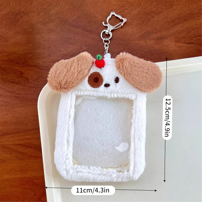 Cute Plush Photo Card Holder - Kpop Idol Bus Card Protector & Picture Album Case