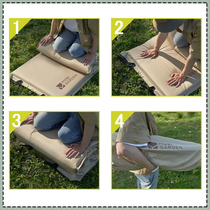 MOBI GARDEN Camping Inflatable Air Mattress – 8CM Thick Portable Single Bed for Outdoor & Car Use