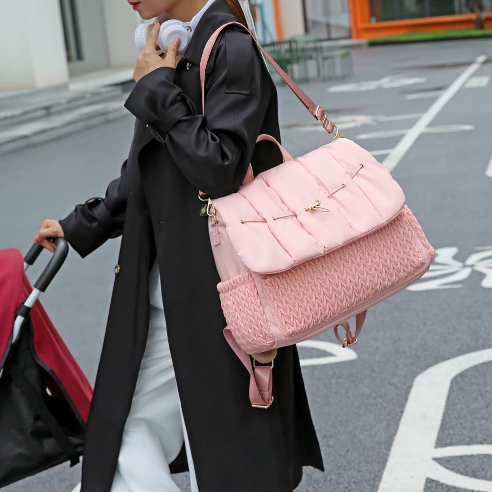 Large Capacity Diaper Bag – Waterproof Maternity Stroller Bag, Multifunctional Baby Nursing & Travel Tote