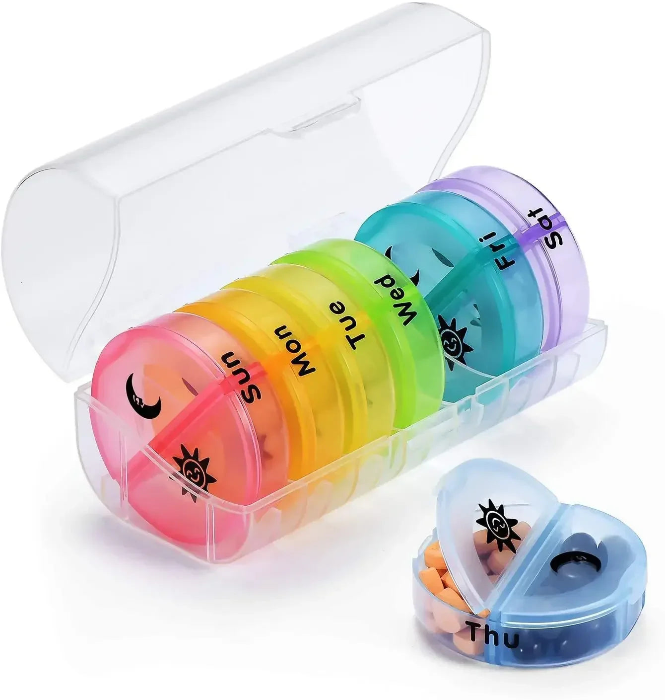 Weekly 7-Day Pill Organizer Box – 14-Slot Medicine Holder for Vitamins, Supplements & Daily Medications