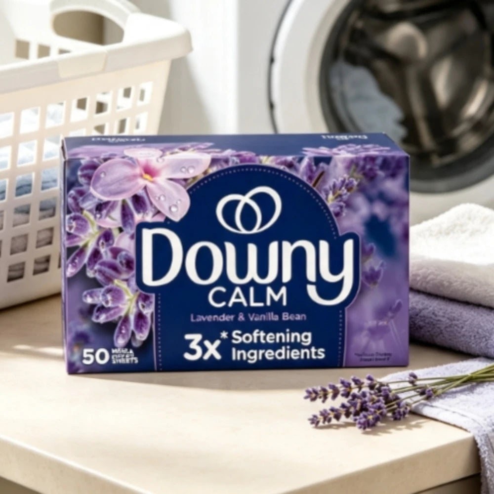 Lavender Vanilla Dryer Sheets - 50 Count Softening, Anti-Static Laundry Fragrance Sheets