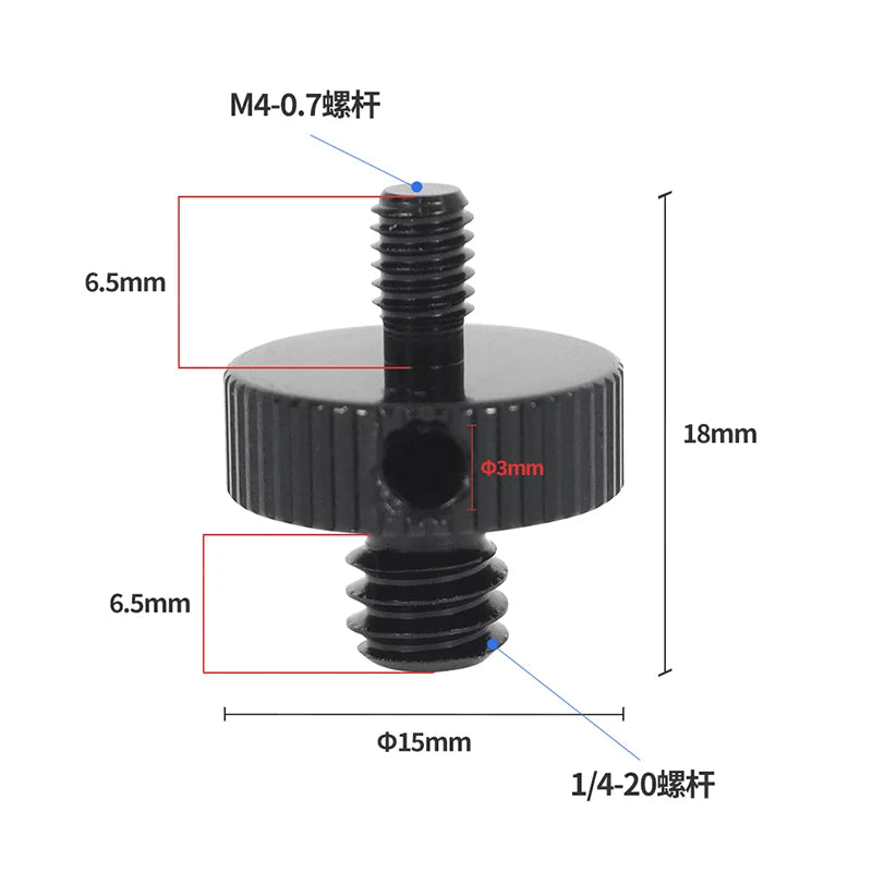 Reinforced Camera Screw Adapter - 1/4 to 3/8 Inch Male Female Thread Converter for Tripod Monopod Ball Head Light Bike Mount