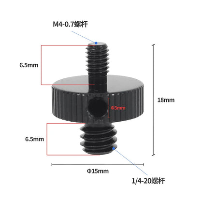 Reinforced Camera Screw Adapter - 1/4 to 3/8 Inch Male Female Thread Converter for Tripod Monopod Ball Head Light Bike Mount