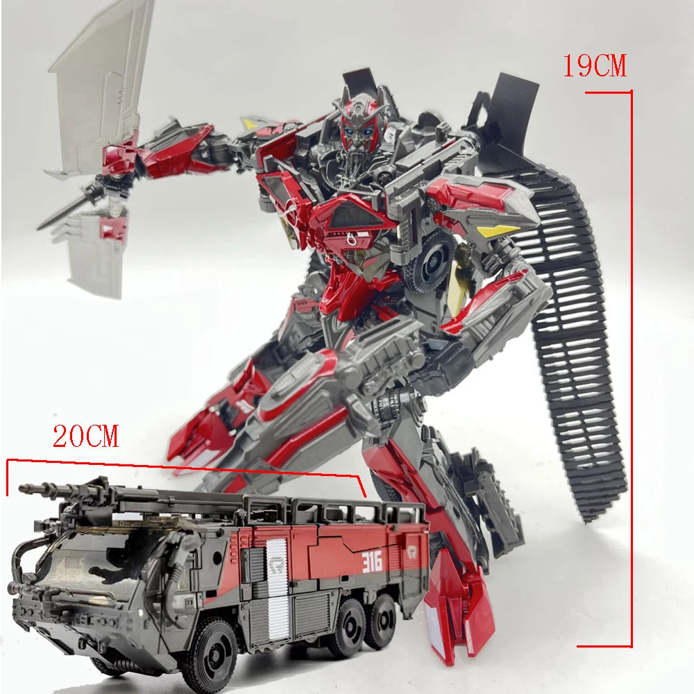 BAIWEI TW1024 Sentinel Prime Transformation Toy – Fire Engine Robot Action Figure Autobot Model TW1025