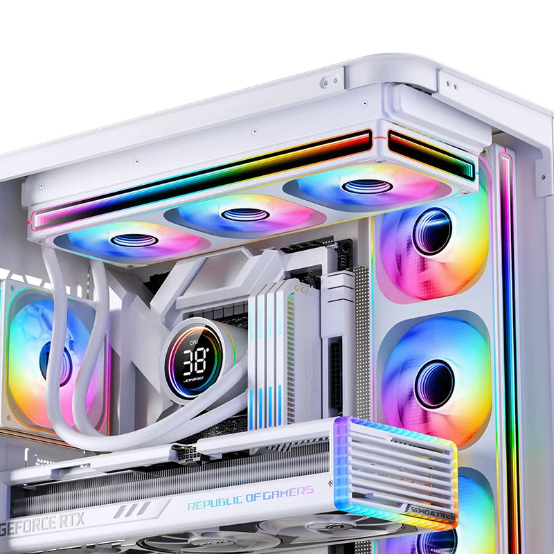 JONSBO ZB-120/240/360 ARGB Computer Case Fan — 12cm 5V 120mm PWM Water-Cooled Fan Kit with Forward/Reverse Rotation