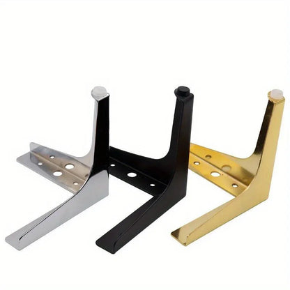 4Pcs Modern Metal Furniture Legs – Gold & Black Iron Sofa Feet for Table, Bed, Chair, Desk & Cabinet