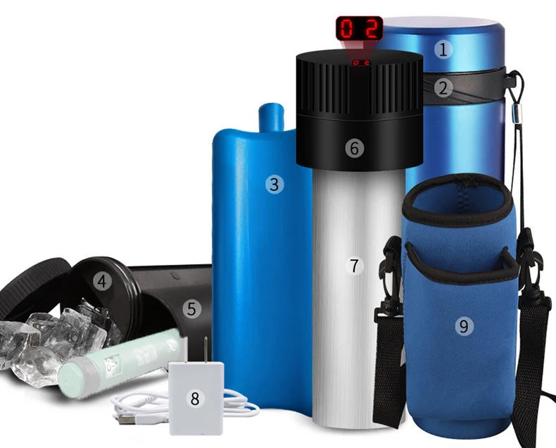 LCD Insulin Cooler Flask – Portable Outdoor Mini Vacuum Refrigerator for Medicine and Beverage Storage, Drug Cooler Fridge