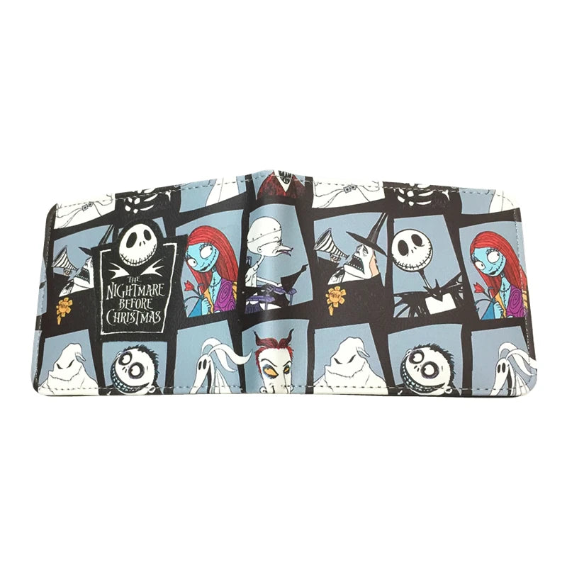 The Nightmare Before Christmas PU Leather Wallet — Credit Card Holder Purse with Coin Pocket, New Arrival