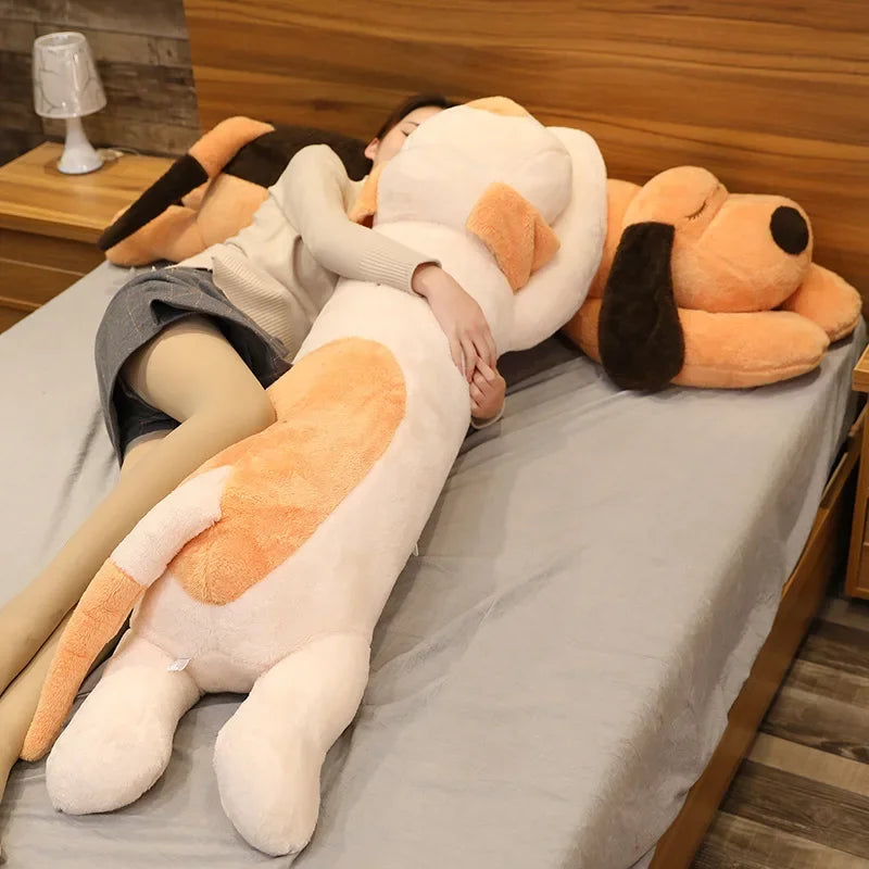Giant Soft Dog Plush Pillow – Cotton Stuffed Pet Doll Sleep Pillow Gift for Girlfriend