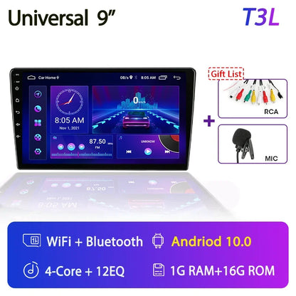 Srnubi 2DIN Car Radio Android 12 – Universal 7"/9" CarPlay Multimedia Player for Nissan, Honda, Toyota, Lada, Volkswagen, Hyundai