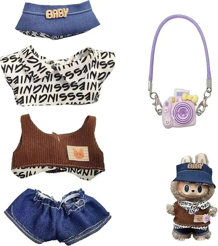 17cm Labubu Doll Clothes Set — Stylish Outfit for 17cm Labubu Dolls