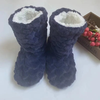 Thick Thermal Winter Socks — Plus Velvet Anti-Slip Home Slipper Socks for Men & Women, Warm Christmas Footwear