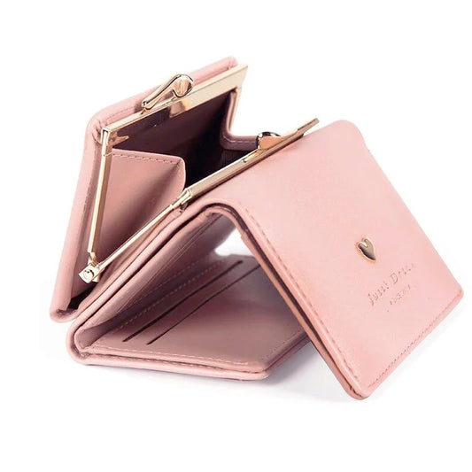2024 New Women's Purse - Short Korean Mini Folding Metal Wallet with Cute Animal Design for Students