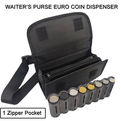 Creative Portable Coin Storage Wallet – Multi-Pocket Euro Coin Holder & Cash Fanny Pack with 8 Slots