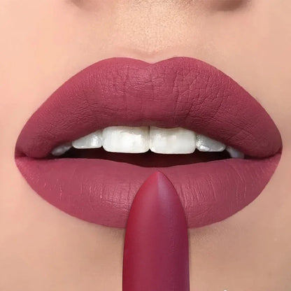 Rose Pink Nude Matte Velvet Lipstick – Long-Lasting, Non-Stick Cup, Waterproof, Sexy Lipsticks for Beauty Makeup