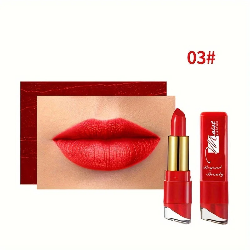 12 Colors Creamy Moisturizing Lipstick – Long-Lasting, Women & Schoolgirl Makeup for Beginners, Leaning Tower Lip Makeup