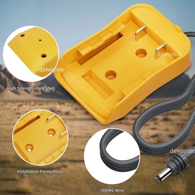 18V Lithium Battery Adapter Cable - Power Tool Battery Converter for Makita Milwaukee Dewalt Bosch Ryobi & Starlink