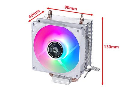 CPU Cooling Fan with Air-Cooled Radiator – Compatible with LGA2011, 115x, 1200, 1700 & AMD