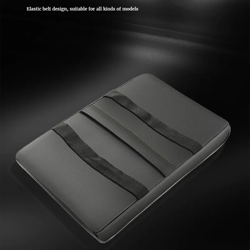 PU Leather Car Armrest Pad – Universal Heightened Center Console Cushion, Comfortable Armrest Cover (31cm x 20cm x 4.5cm)