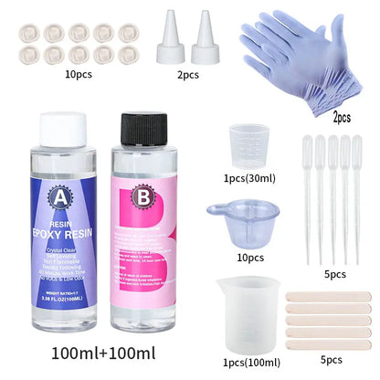 1:1 Crystal Clear Epoxy Resin Kit – High Gloss, Bubble-Free Art Resin for Coating, Casting & DIY Jewelry Making