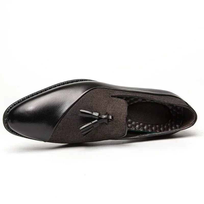 Men’s Business Dress Loafers – Elegant Slip-On Formal Casual Shoes, Tassel Leather Wedding & Party Evening Footwear Fashion