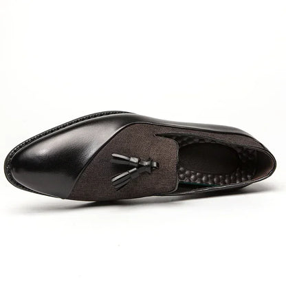 Men’s Business Dress Loafers – Elegant Slip-On Formal Casual Shoes, Tassel Leather Wedding & Party Evening Footwear Fashion