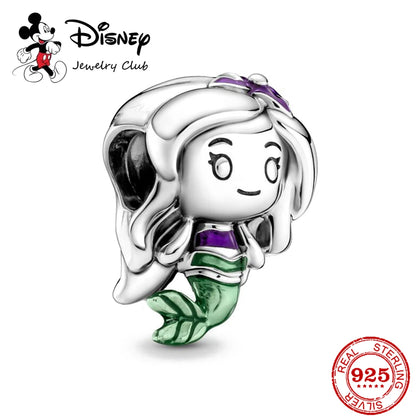 New 925 Sterling Silver Mickey Minnie Vinnie Charm – Beaded Fit for Original Pendant Bracelet, DIY Ladies Jewelry