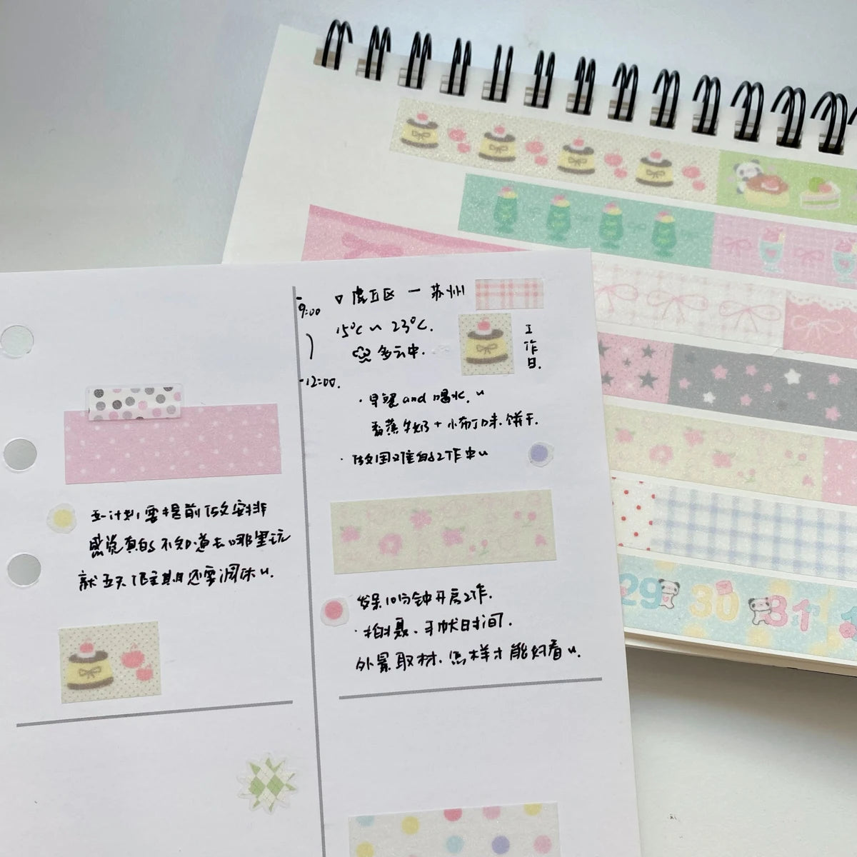 Kawaii Panda Washi Tape - Cute Deco Masking Tape for Scrapbook DIY Arts Crafts Stationery Album Decoration