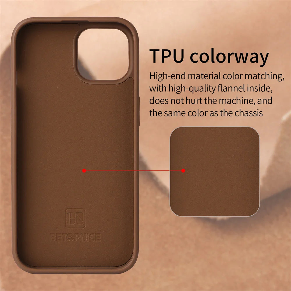 BETOPNICE 2-in-1 Magnetic Leather Wallet Case – Detachable Card Holder for iPhone 11 to 16 Pro Max & 16 Plus