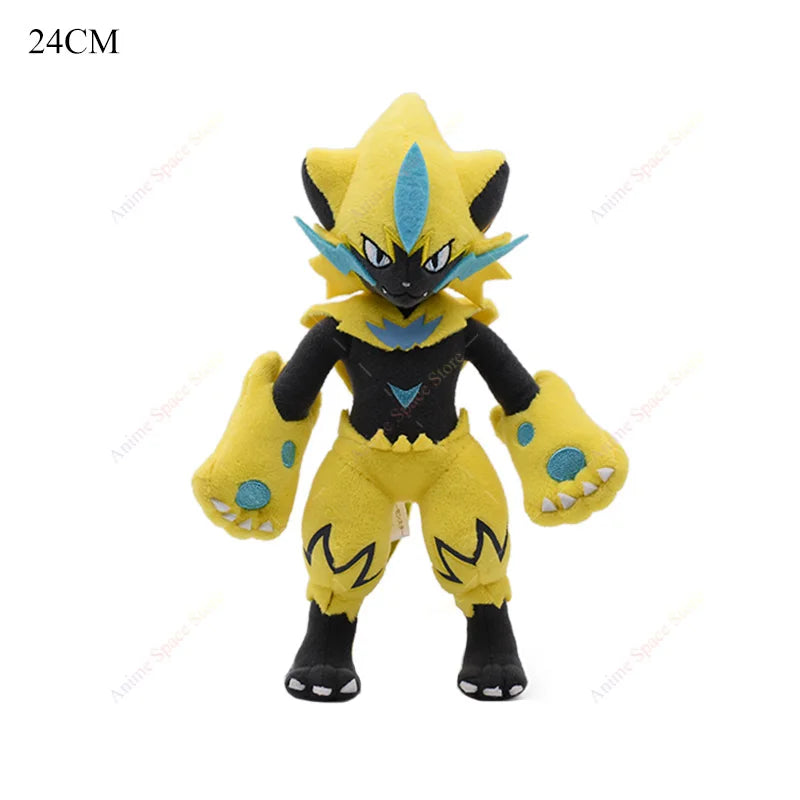 Pokémon Shiny Zeraora Plush Toy – Soft Stuffed Anime Doll, Cute Zeraora Collectible Ornament for Boys, Christmas Gift