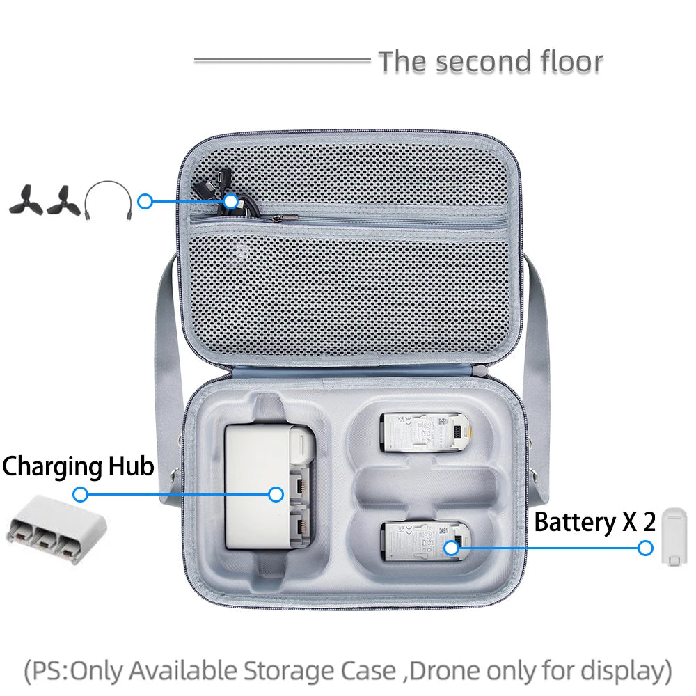 Portable Carrying Case for DJI NEO Drone – Shockproof Storage Bag with Shoulder Strap for Remote & Battery Accessories